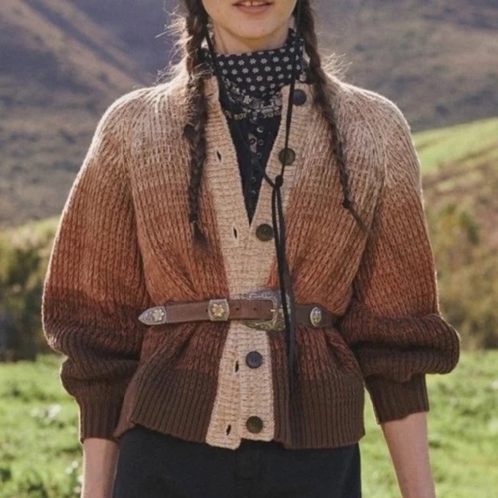 The Great XS Dusk Cardigan Ombré Multi Stripe